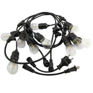 IP65 Wholesale hanging outdoor lights S14 2W Edison Filament Bulb 240v Led String Lights waterproof